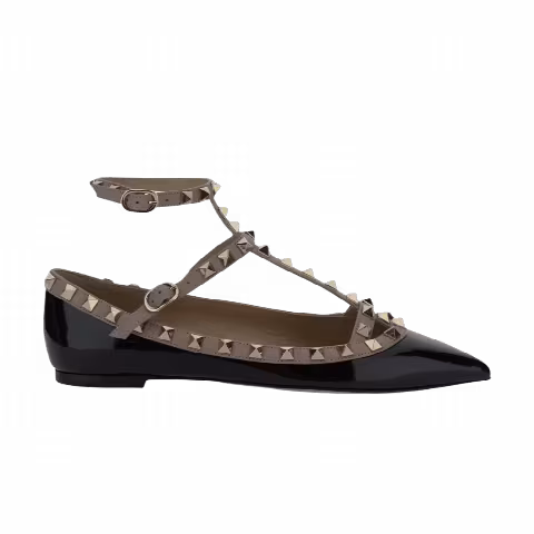 Valentino Garavani Wmns  Rockstud Ballet Flats 'Black'