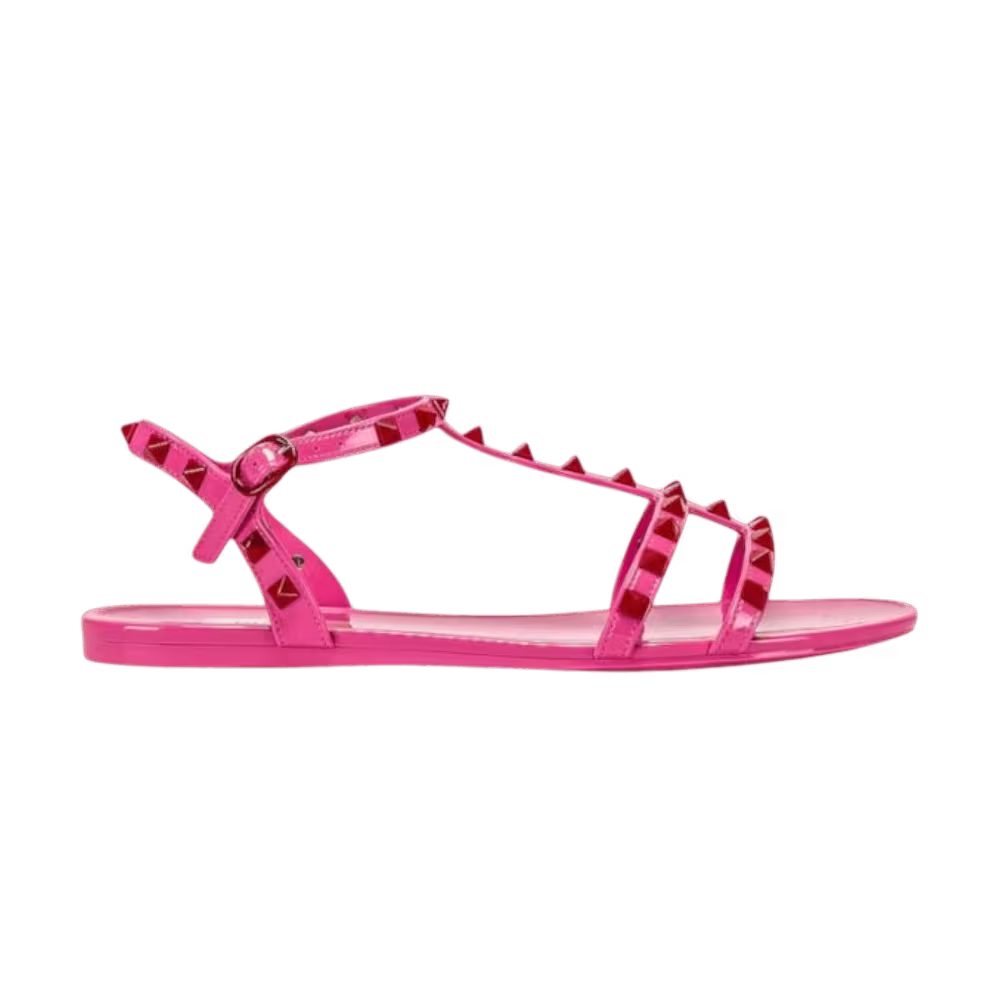 Valentino Garavani Women's Rockstud Ankle Strap Sandals Pink