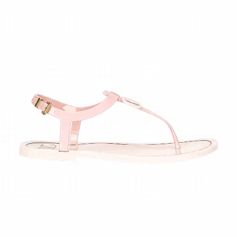 Valentino Garavani Wmns Pvc VLogo Flat Thong Sandals 'Pink'