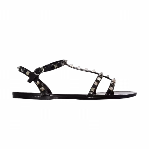 Valentino Garavani Wmns Roman Stud Calfskin Low Ballet Flat 'Black'