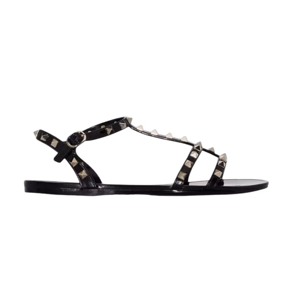 Valentino Garavani Women's Roman Stud Calfskin Low Ballet Flat Black