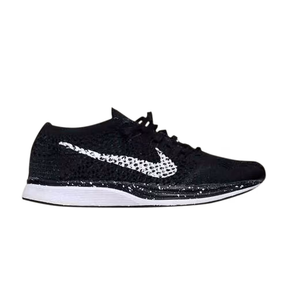 Nike Flyknit Racer Black White