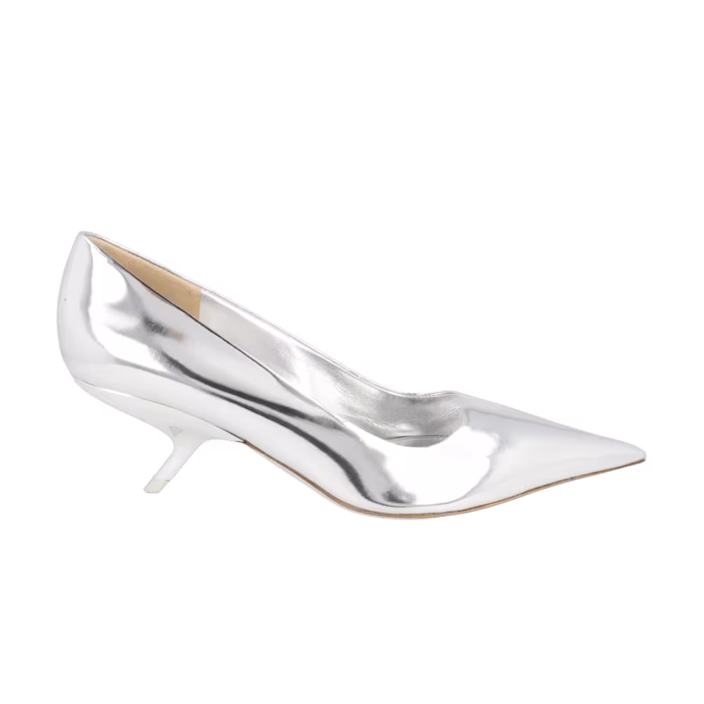 Ferragamo Women's Eva Metallic Leather Pumps Light Grey