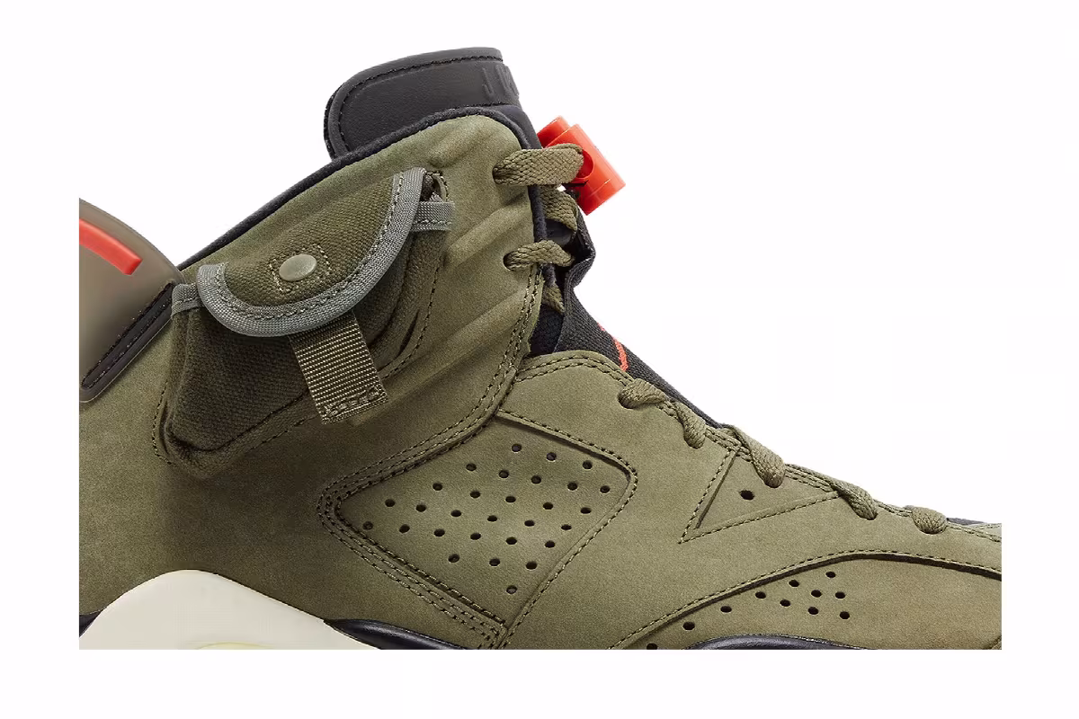 Travis Scott x Air Jordan 6 Olive, view 3