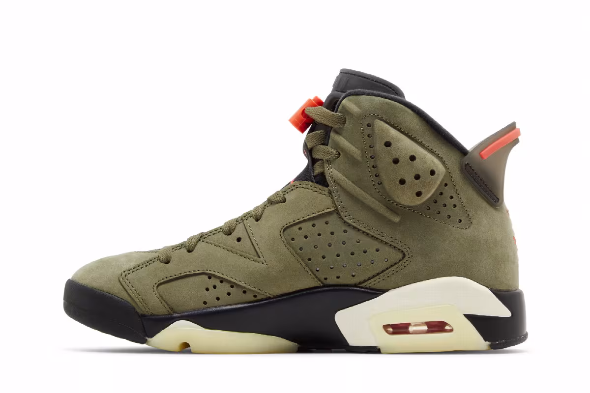 Travis Scott x Air Jordan 6 Olive, view 4