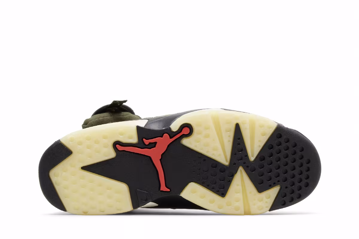 Travis Scott x Air Jordan 6 Olive, view 5