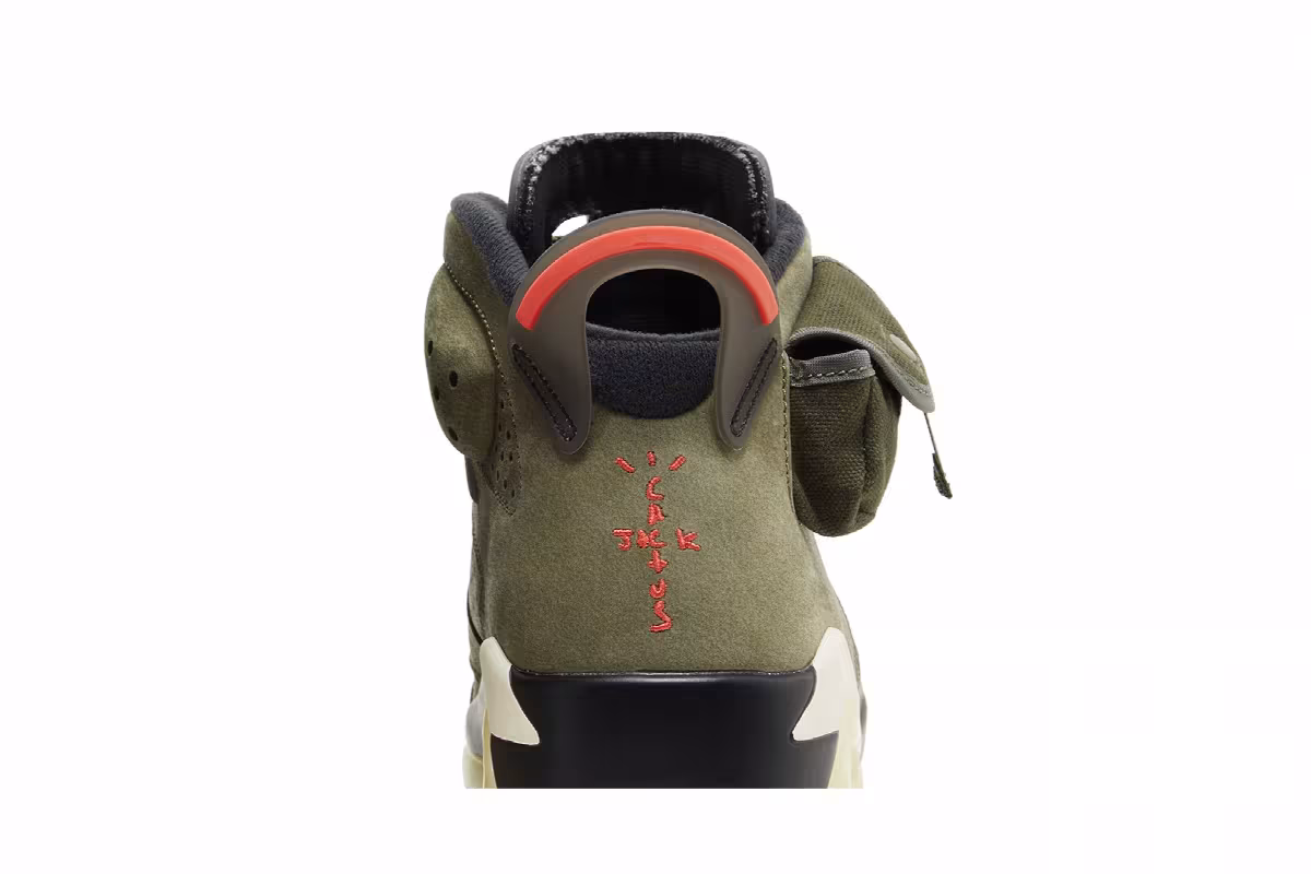 Travis Scott x Air Jordan 6 Olive, view 8