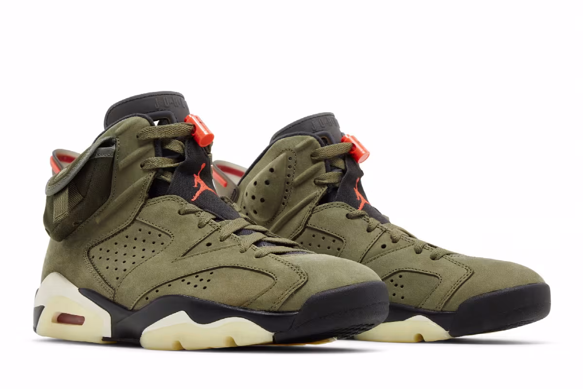 Travis Scott x Air Jordan 6 Olive, view 9