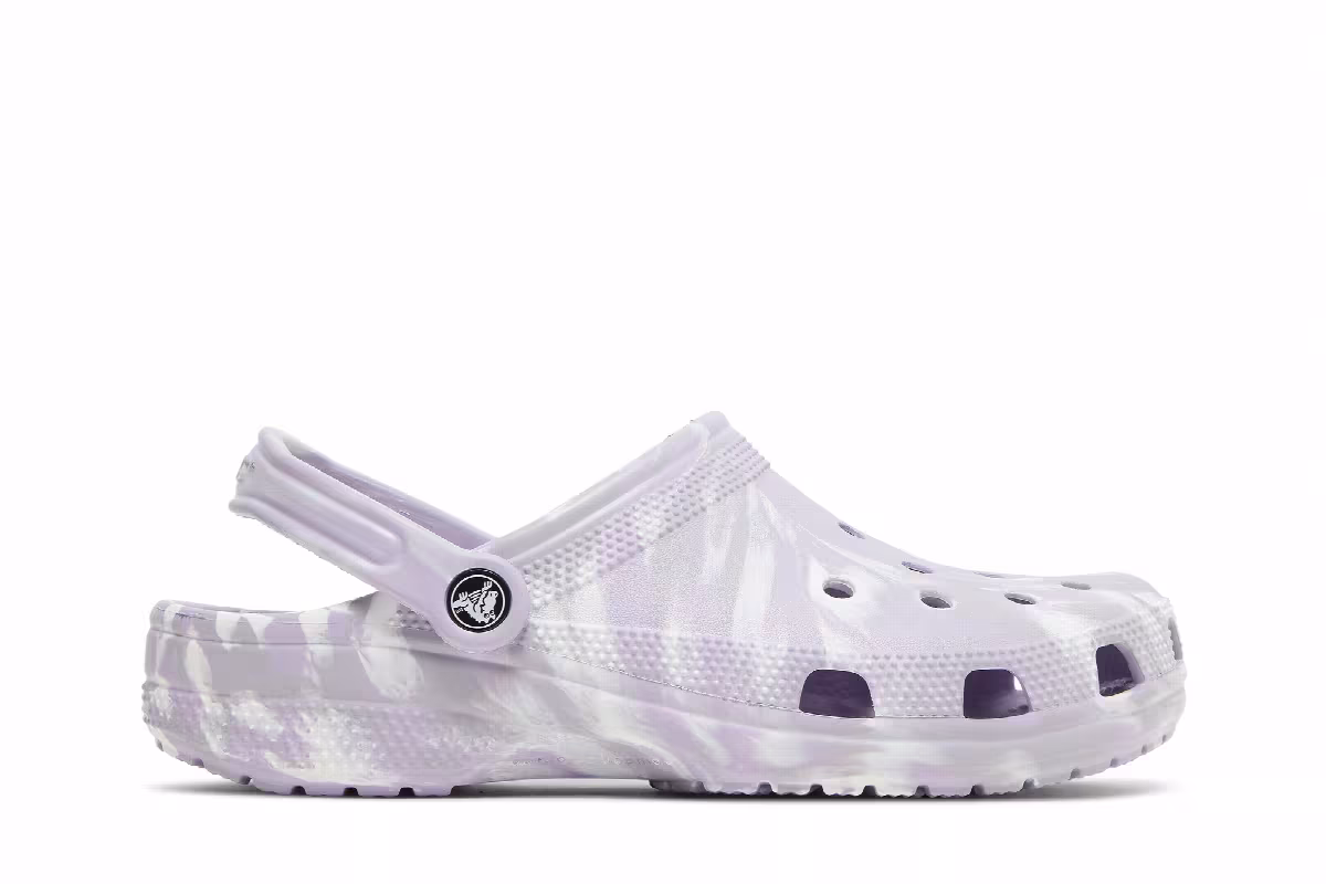 Crocs Classic Marbled Clog Lavender Multi, view 2