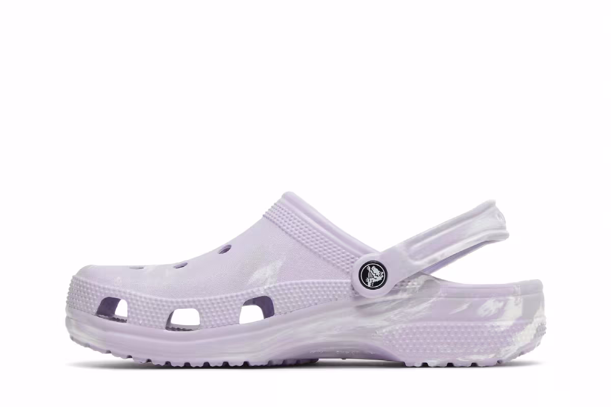 Crocs Classic Marbled Clog Lavender Multi, view 4
