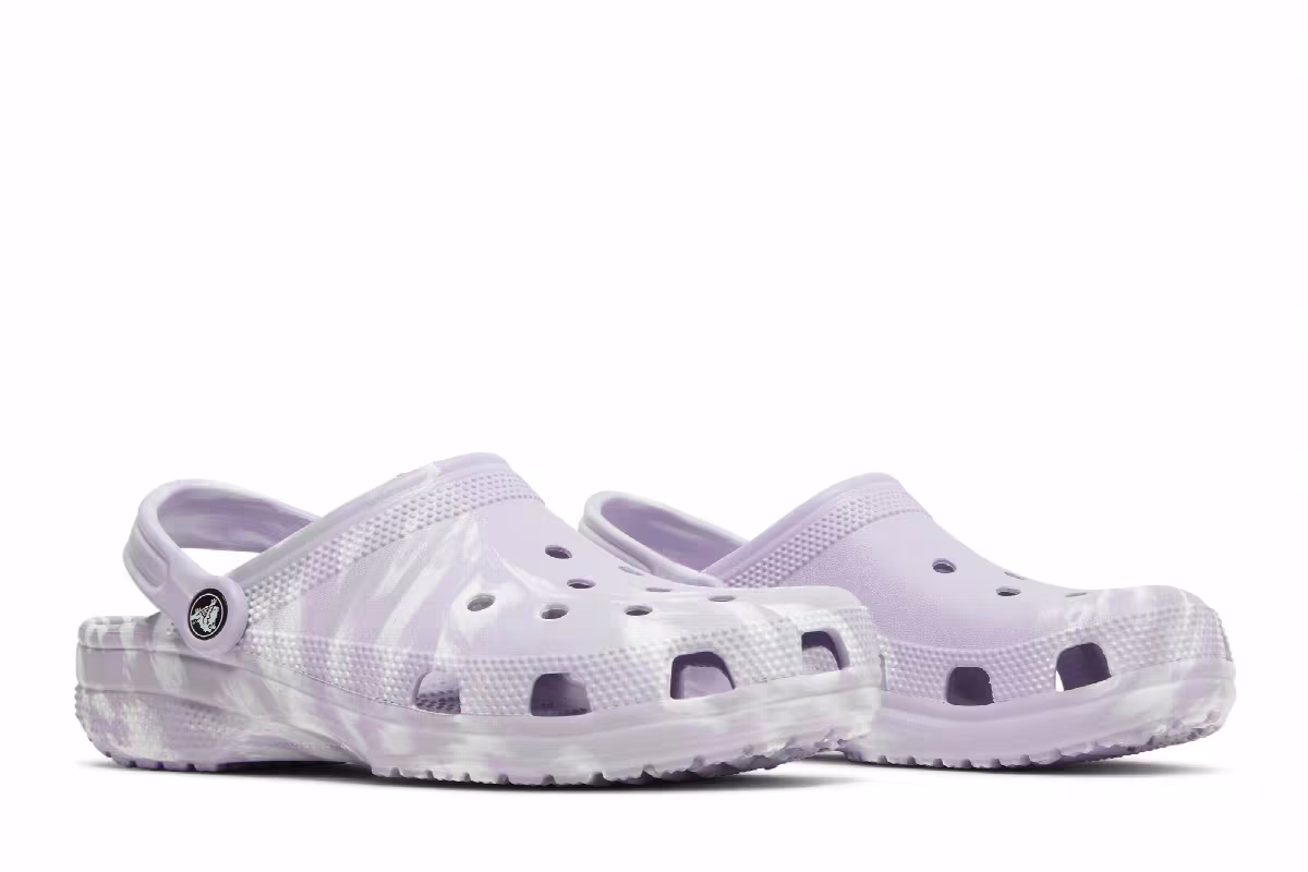 Crocs Classic Marbled Clog Lavender Multi, view 9