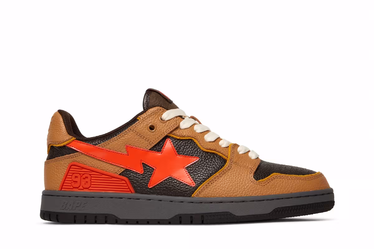 BAPE Sk8 Sta Black Orange, view 2