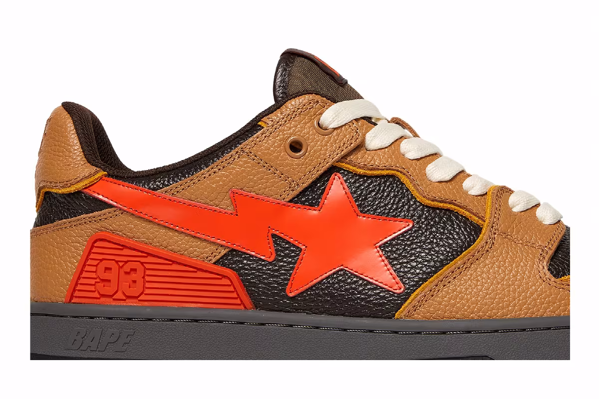 BAPE Sk8 Sta Black Orange, view 3