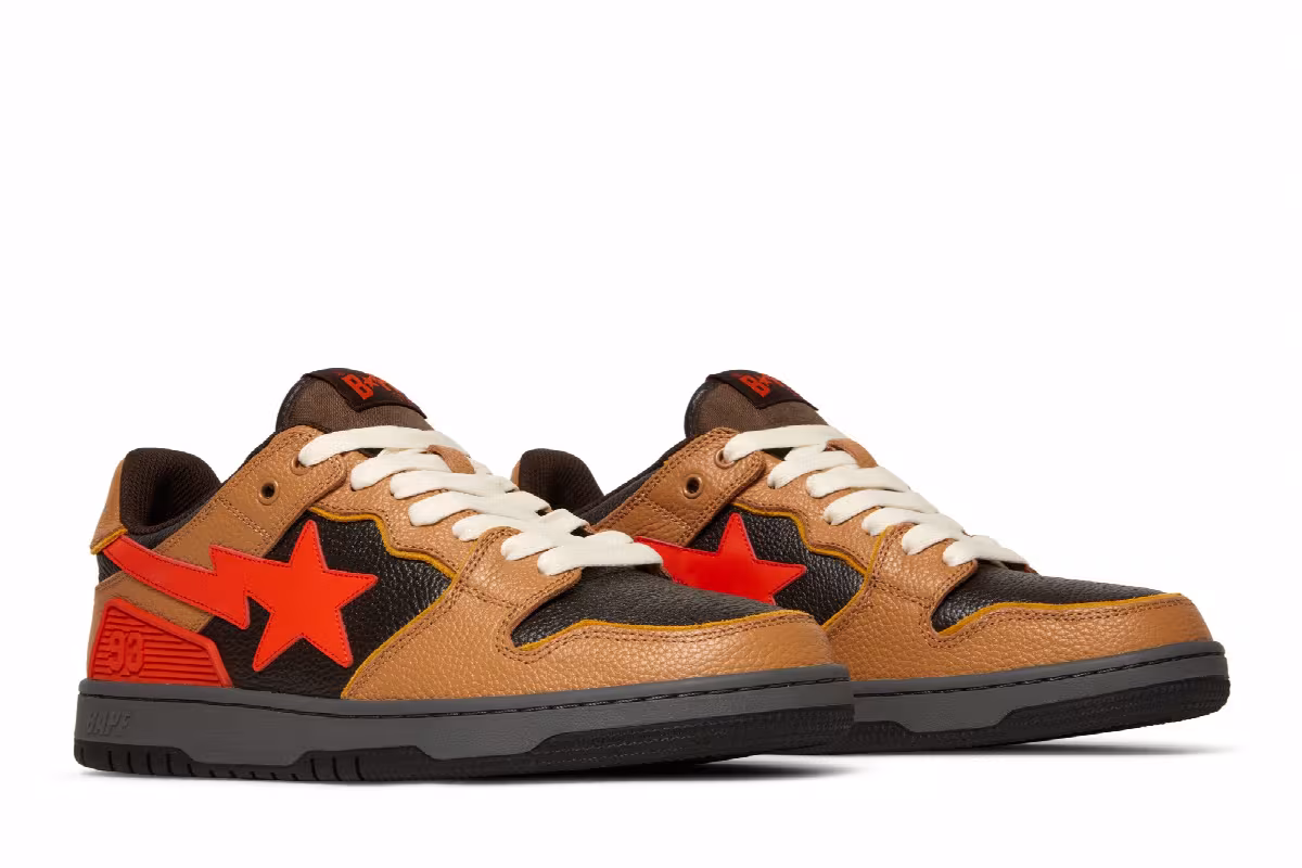 BAPE Sk8 Sta Black Orange, view 9