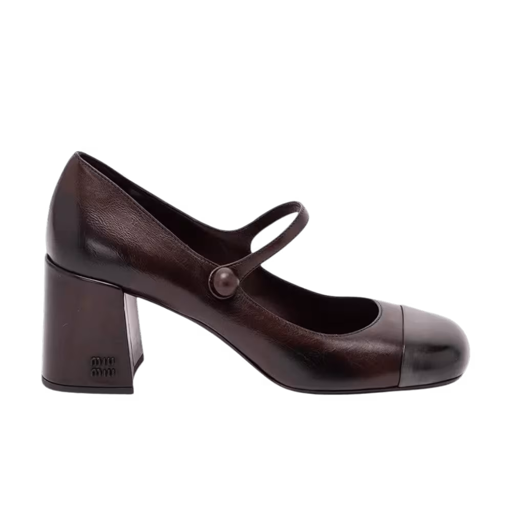 Miu Miu Women's Vit.Cerato Bicolore Decollete Moro Nero