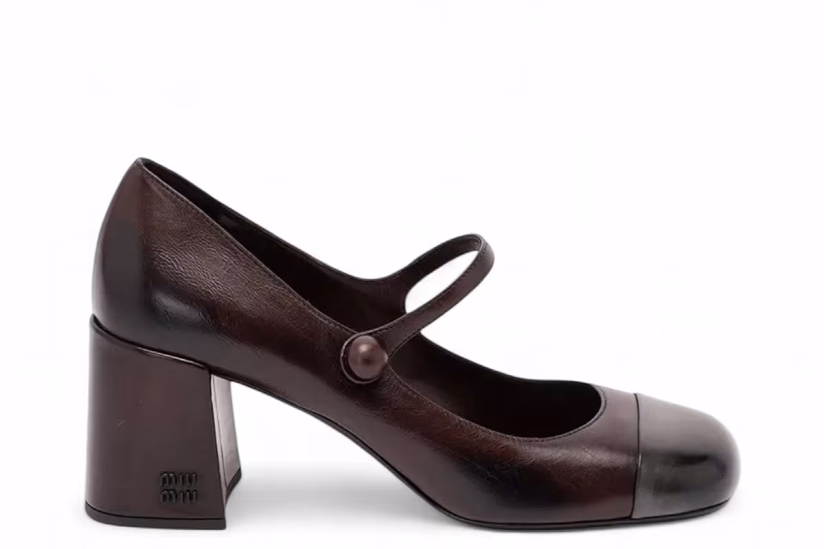 Miu Miu Women's Vit.Cerato Bicolore Decollete Moro Nero, view 2