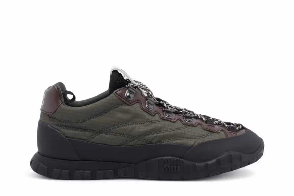 Miu Miu Women's Nylon Ripstop Allacciate Militare, view 2