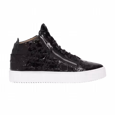 Giuseppe Zanotti Kriss Mid 'Crocodile Print - Black'