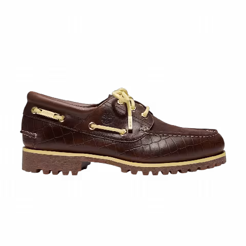 Jacquemus x Timberland Authentic Boat 'Dark Brown Croc'