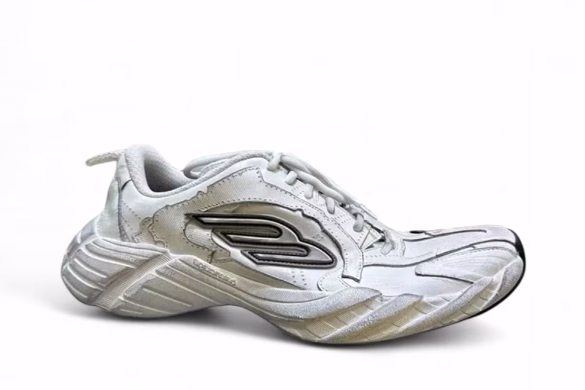 Balenciaga Monday Leather Sneaker White, view 2