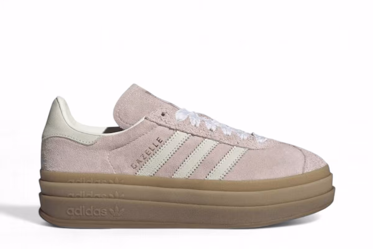 adidas Women's Gazelle Bold Sandy Pink Off White, view 2