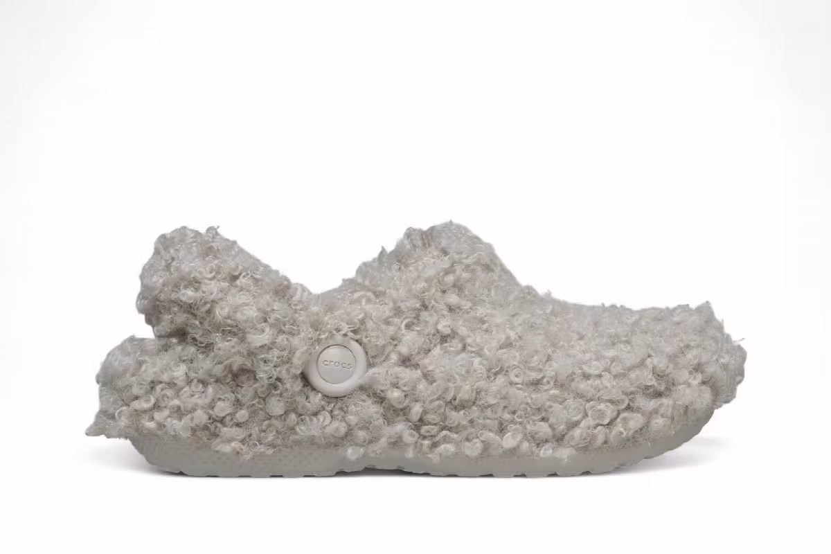 Crocs Classic Faux Doodle Fur Clog Cocoa CrèMe, view 2