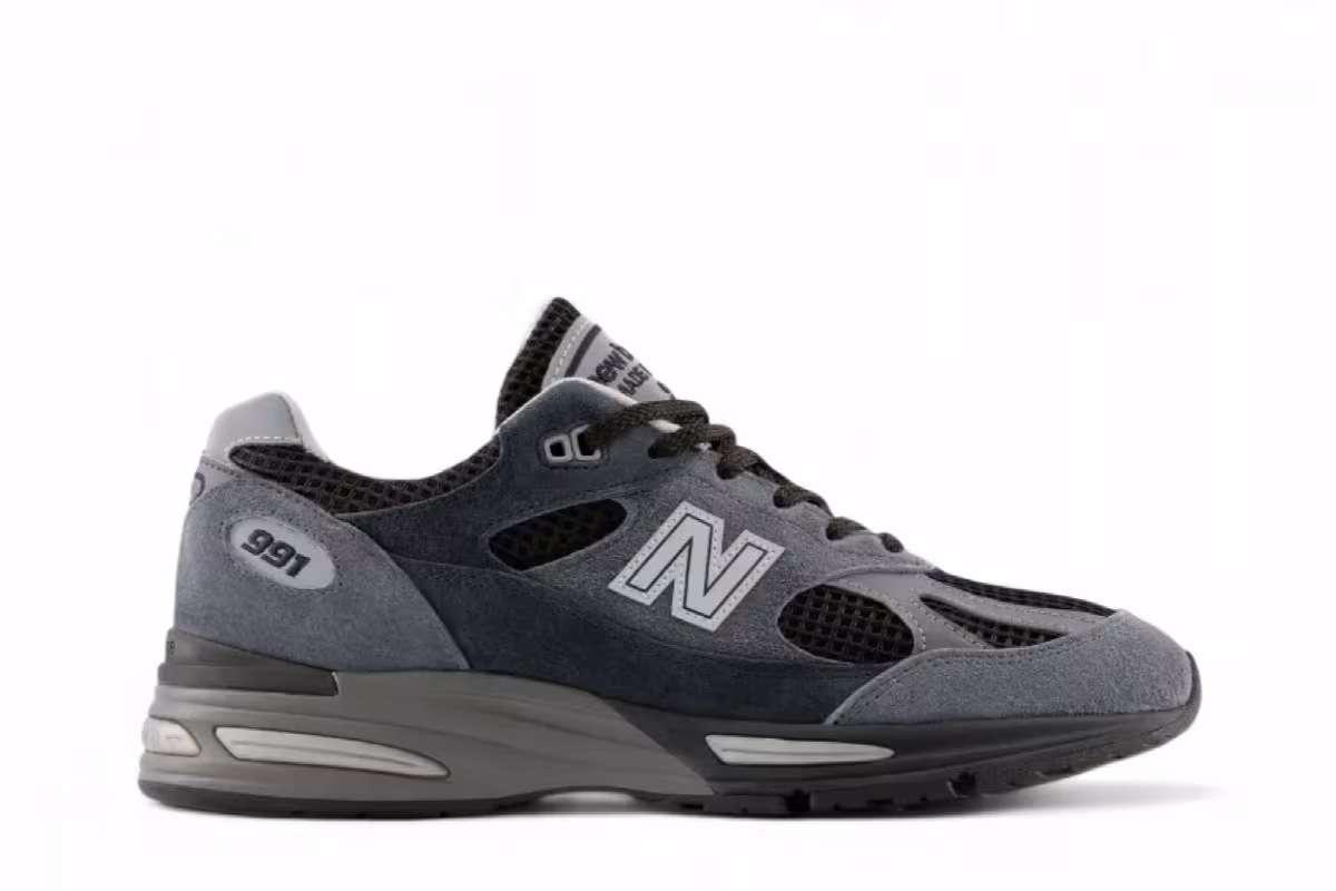 New Balance 991v2 Made In UK Elevated Neutrals Turbulence India Ink, view 2