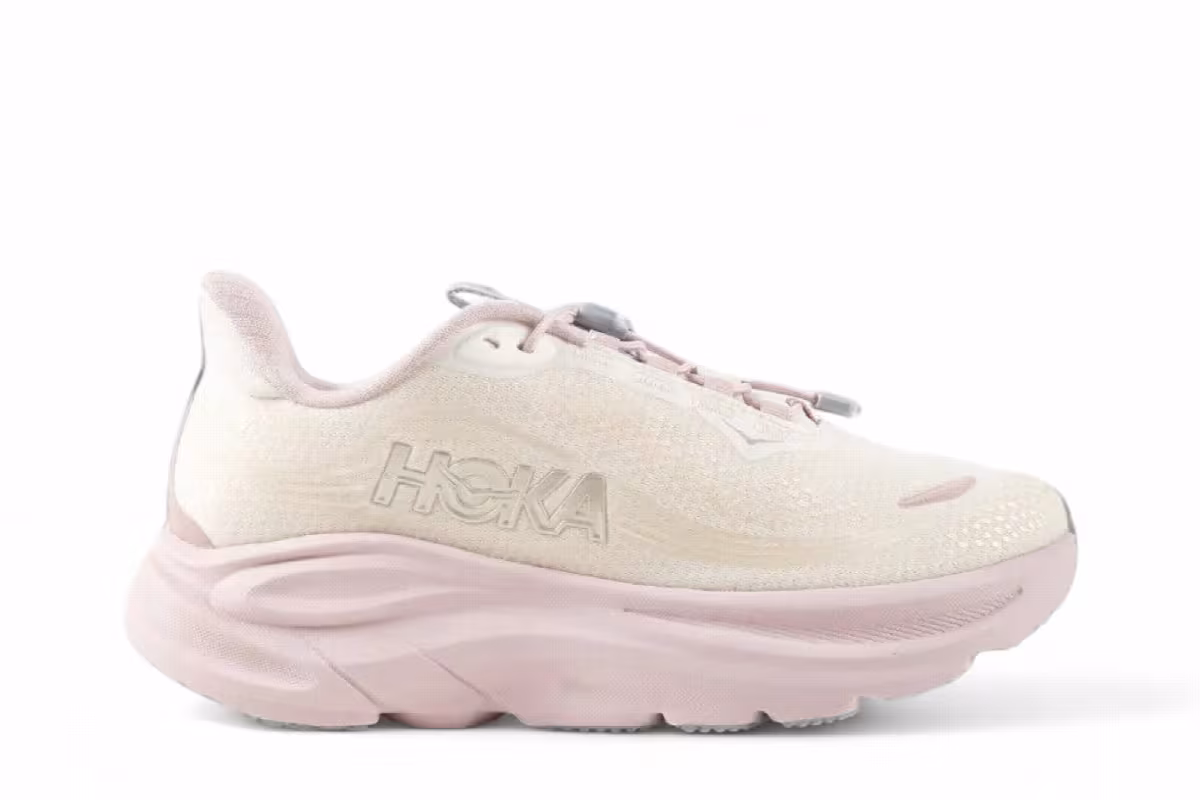 HOKA Women's Clifton 11 GTX GLM Alabaster Pink Opal, view 2