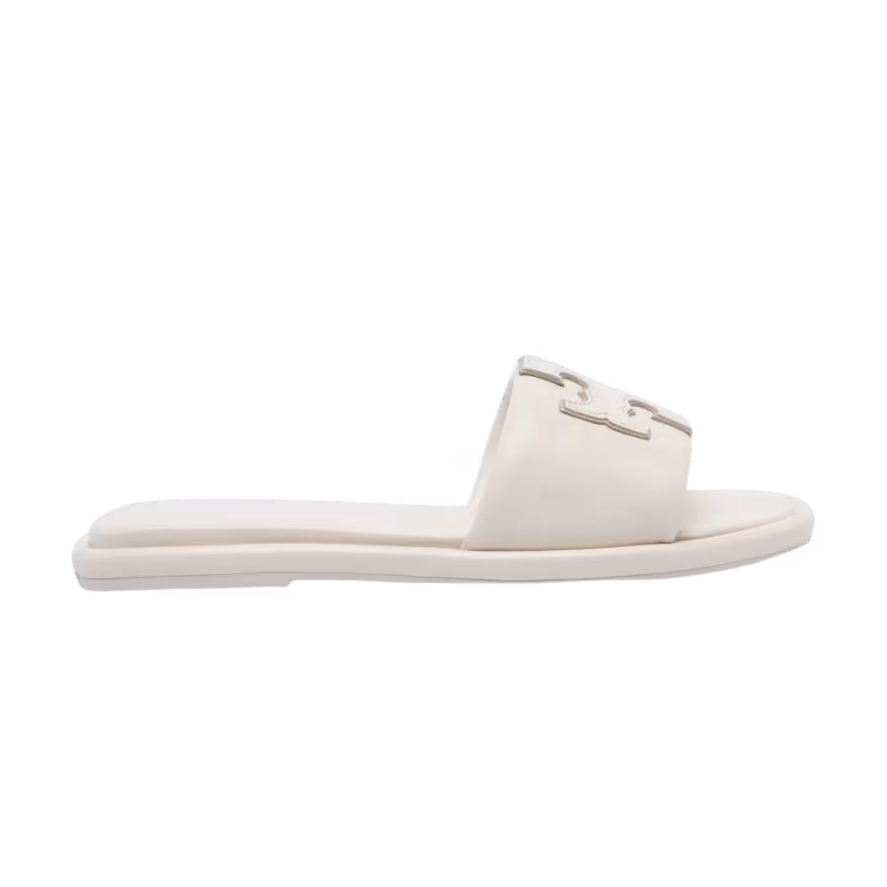 Tory Burch Women's Double T Sport Slide Sandals Light Cream