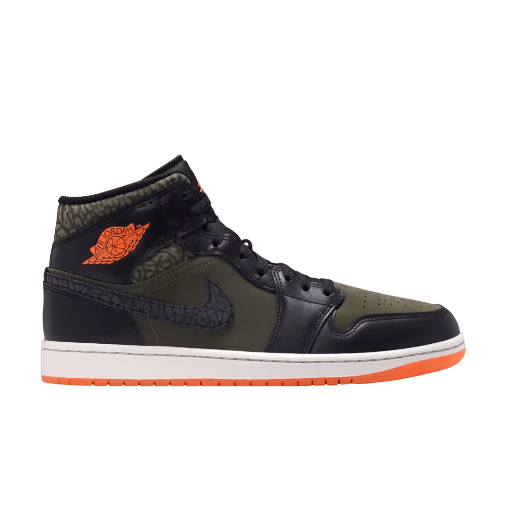 Air Jordan 1 Mid SE Cargo Khaki Total Orange