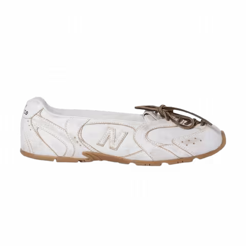 Miu Miu x New Balance Wmns 530 SL Deco Leather Ballerinas 'White Natural'