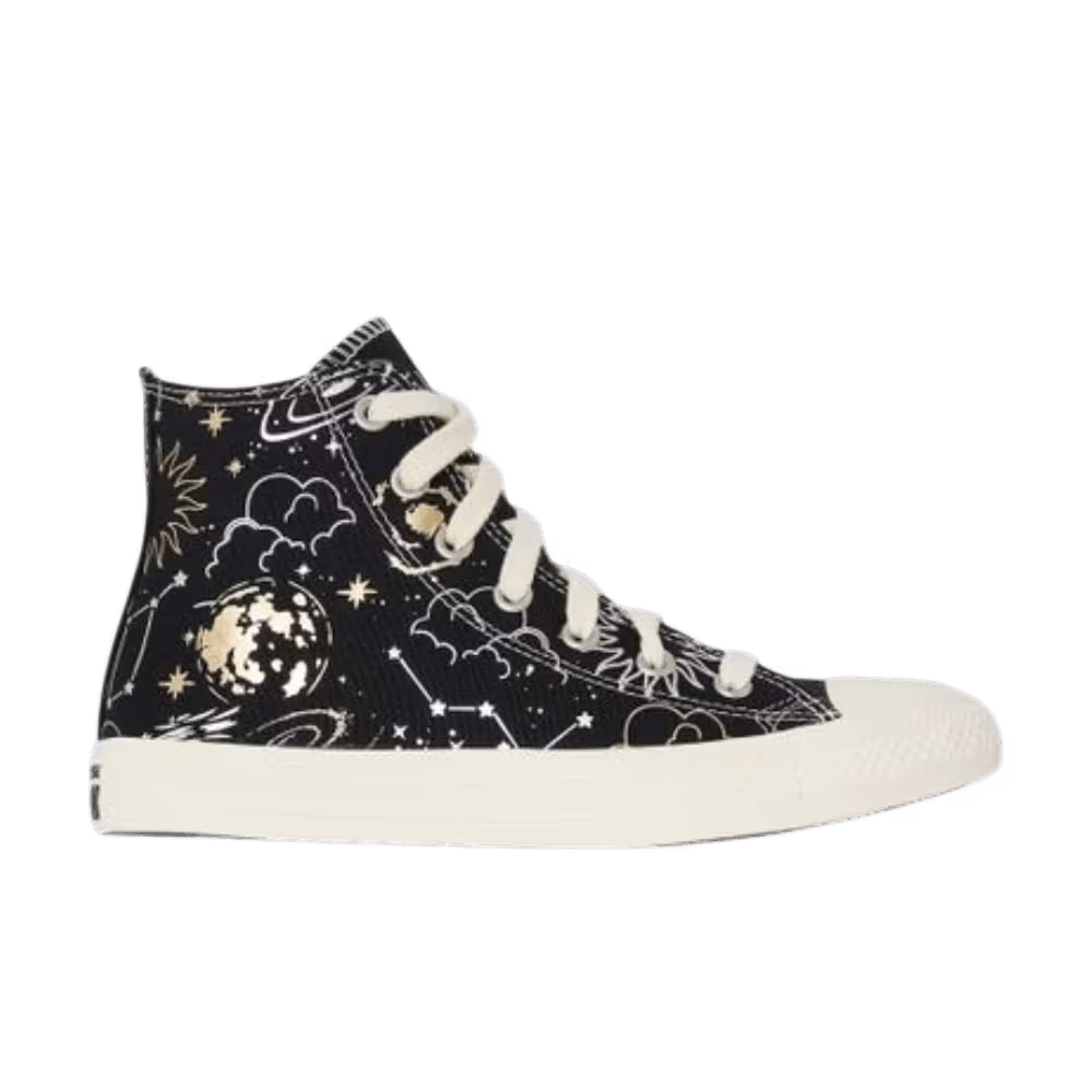Converse All Star Canvas High Top Black Silver