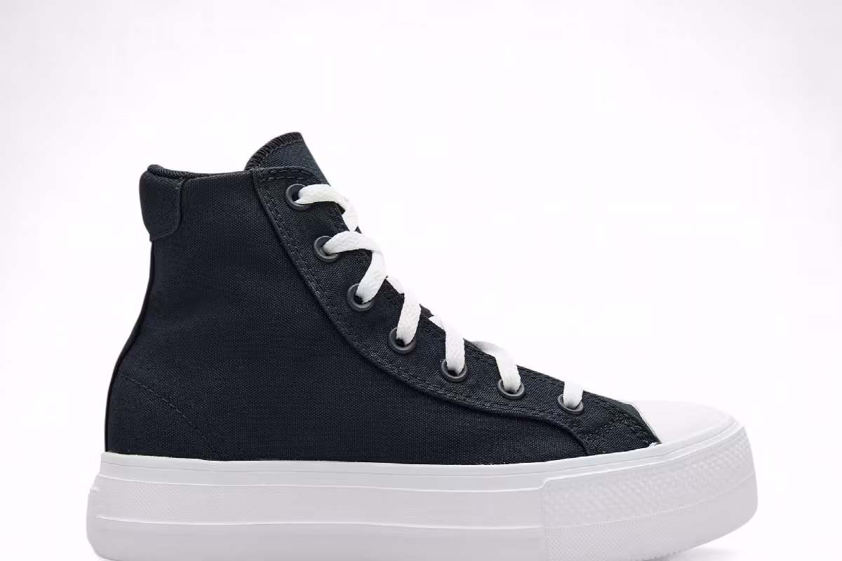 Converse Women's Day One Platform High Top Canvas Black, view 2