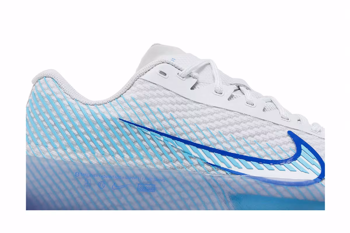 NikeCourt Air Zoom Vapor 11 Photon Dust Baltic Blue, view 3