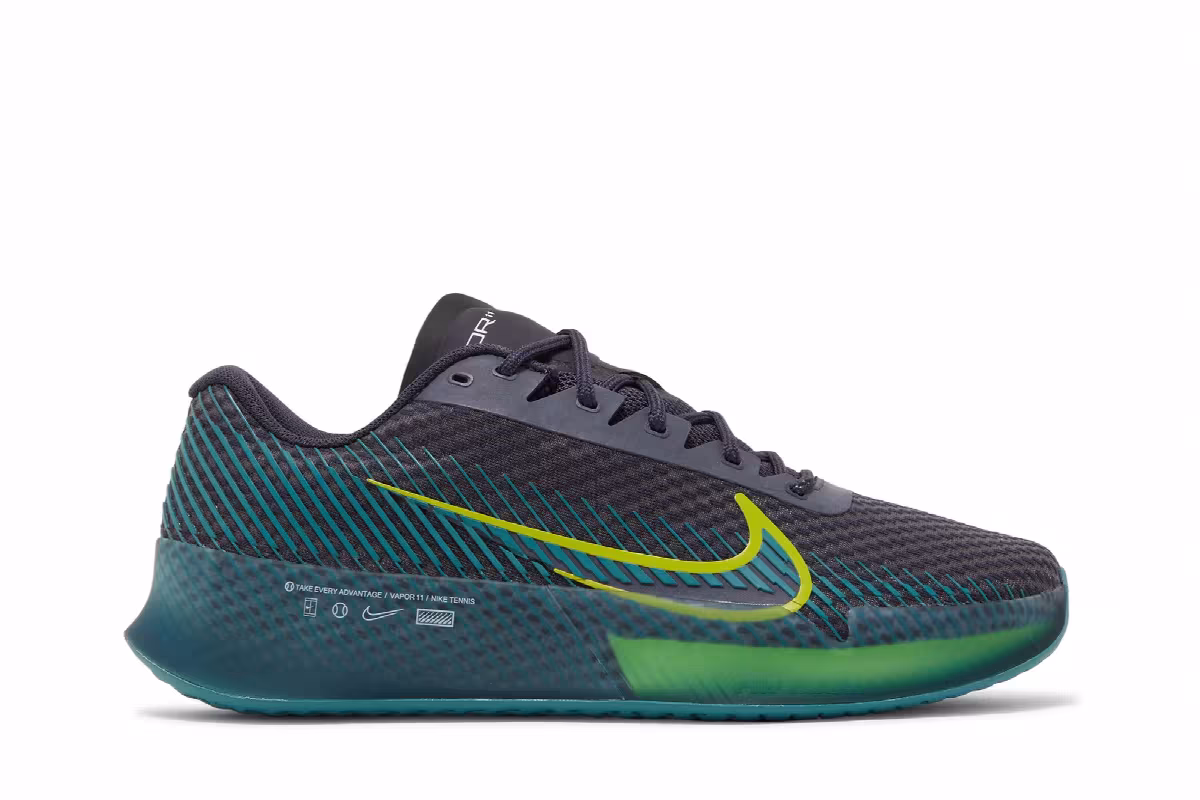 NikeCourt Air Zoom Vapor 11 HC Gridiron Mineral Teal, view 2