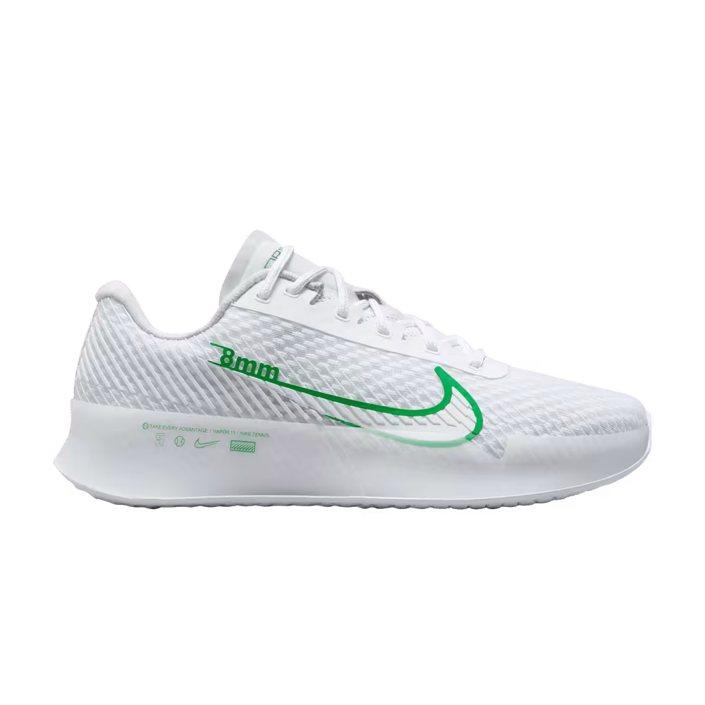 Women's NikeCourt Air Zoom Vapor 11 HC White Kelly Green