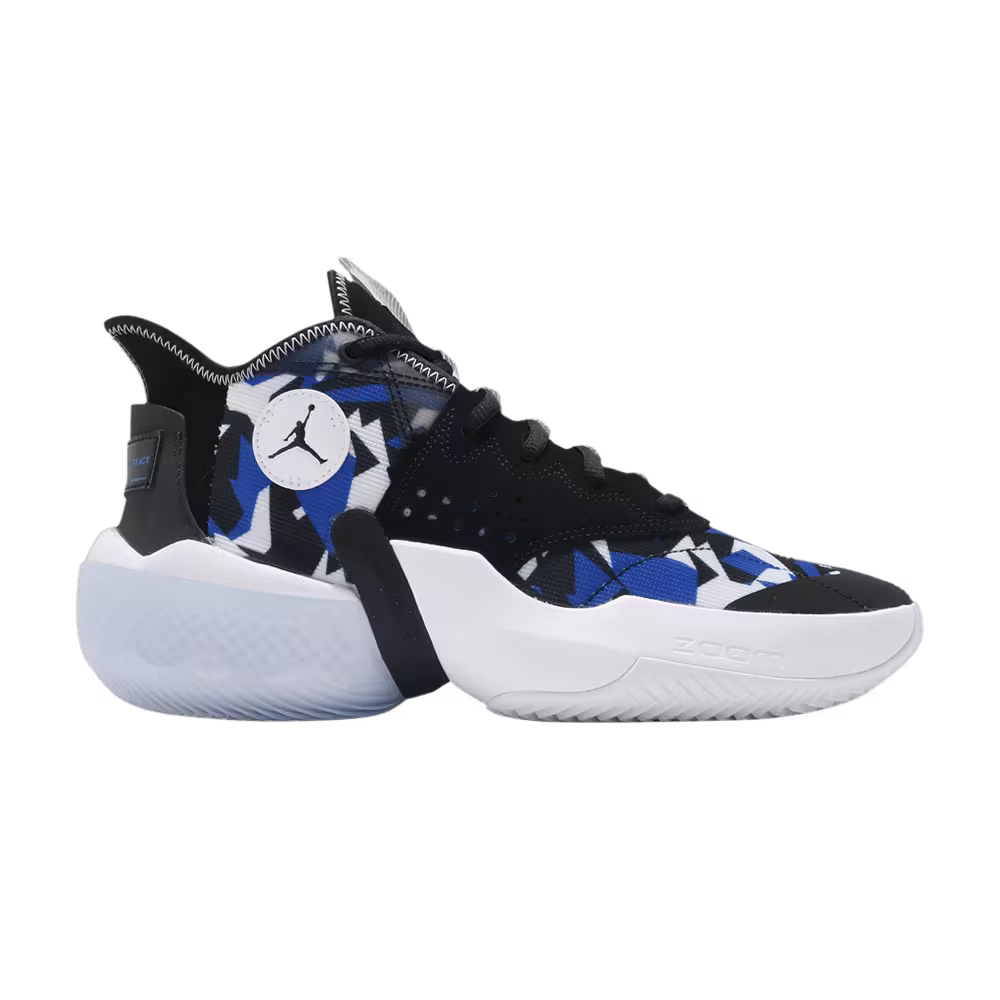 Air Jordan React Elevation PF Fractal Pattern - Black Racer Blue