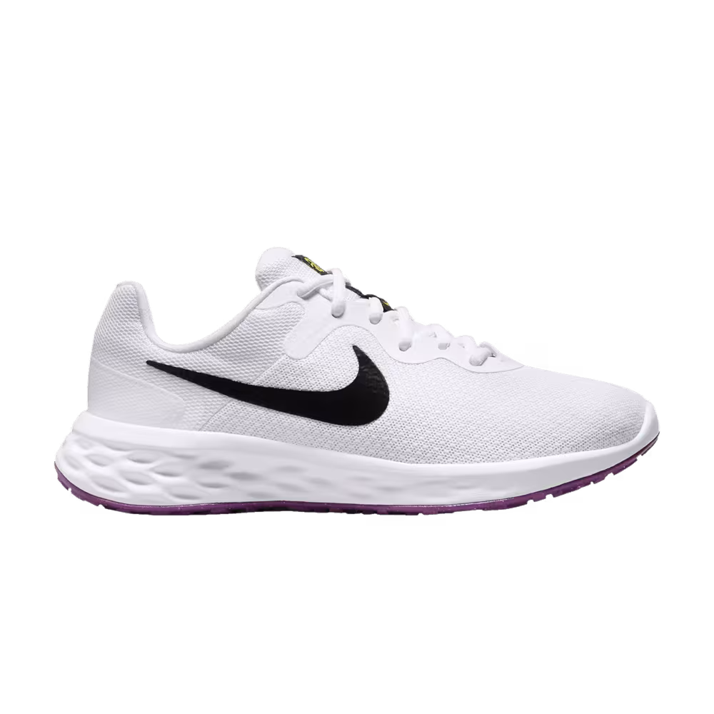 Nike Women's Revolution 6 Wide White Vivid Purple