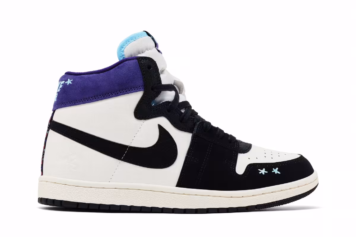 Opium Paris x Air Jordan Women's Jordan Air Ship PE SP Black Court Purple, view 2