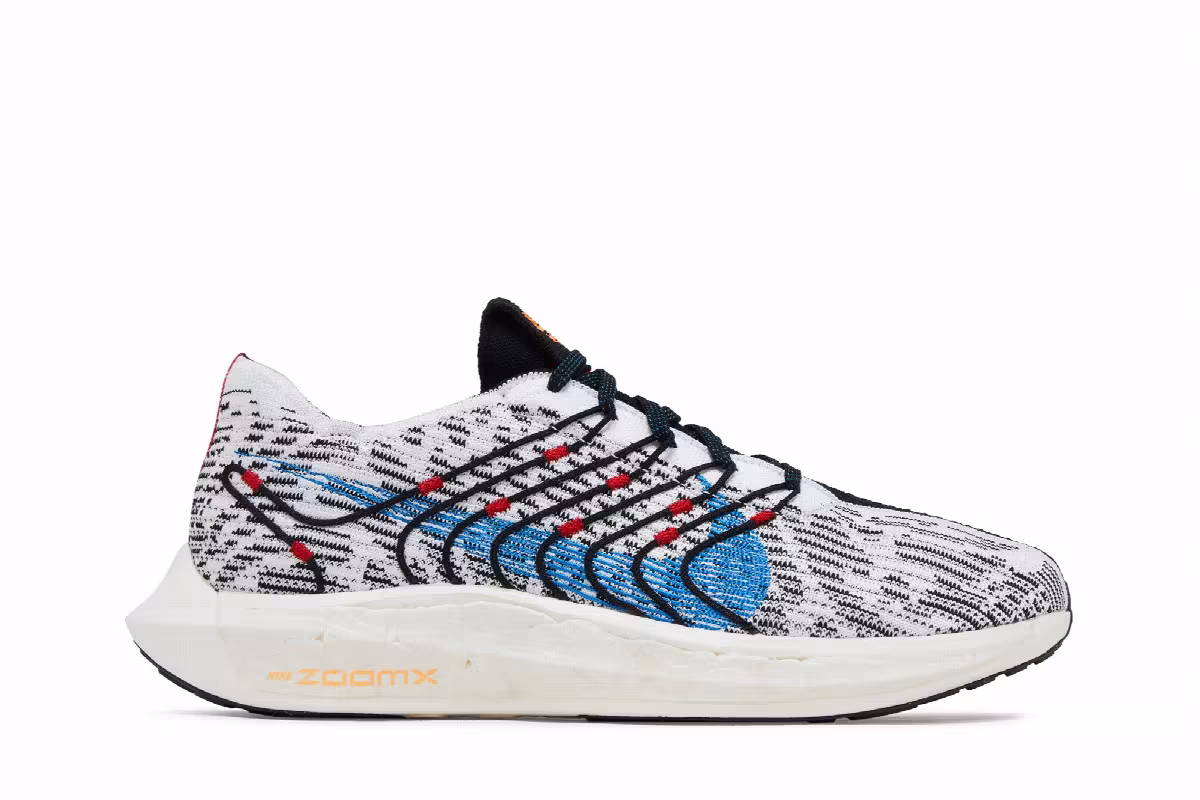 Nike Pegasus Turbo Next Nature White Photo Blue Red, view 2