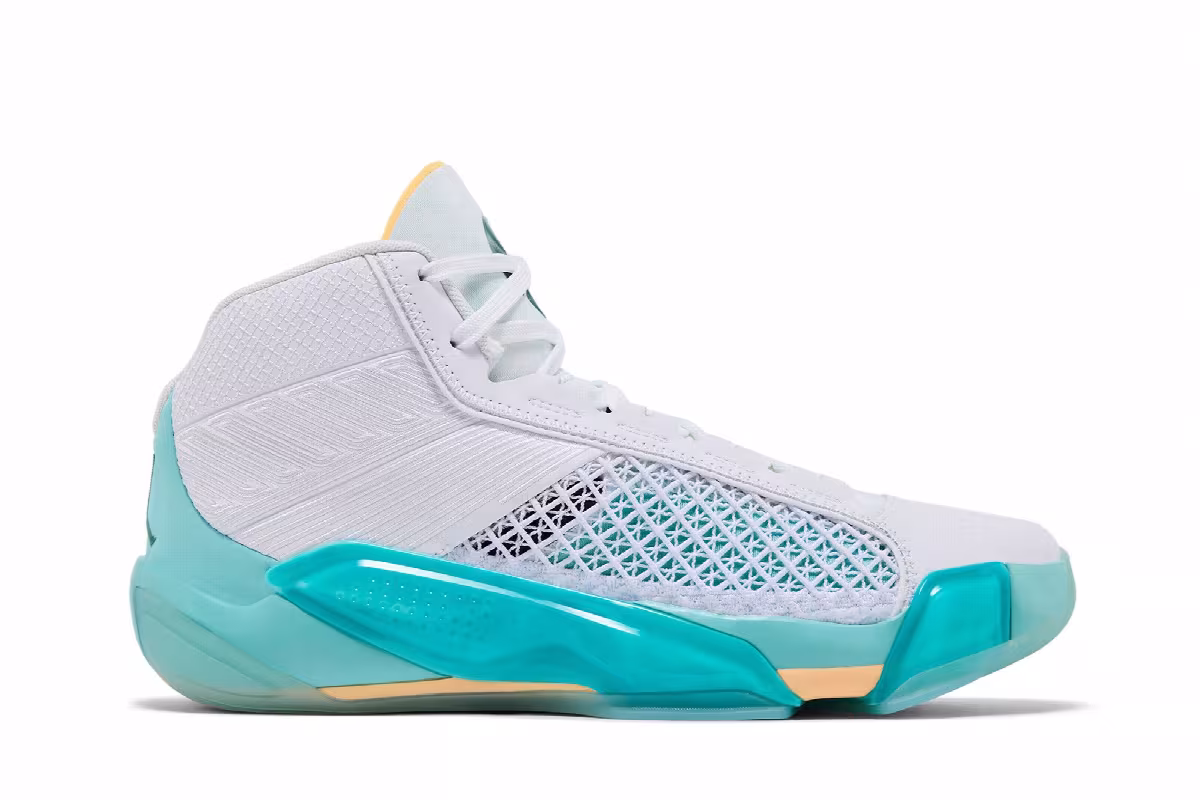 Guo Ailun x Air Jordan 38 PF White Clear Jade, view 2