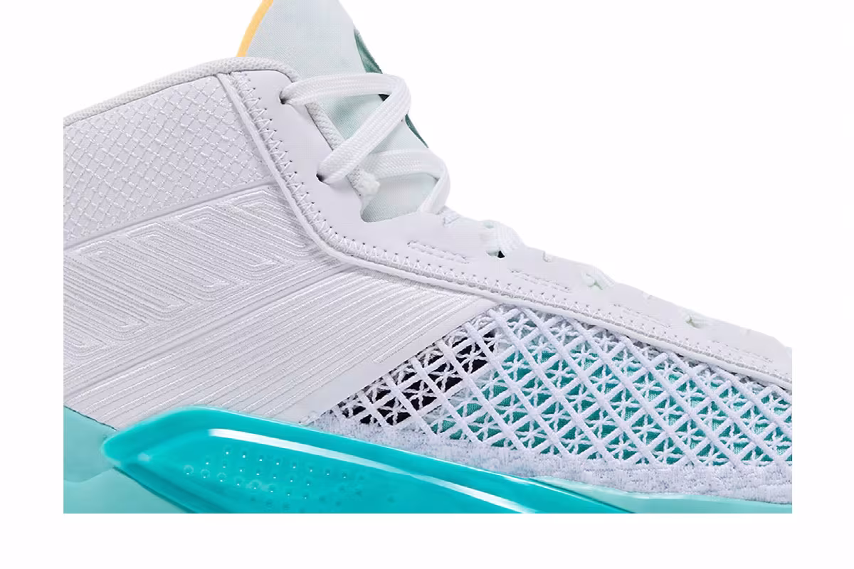 Guo Ailun x Air Jordan 38 PF White Clear Jade, view 3
