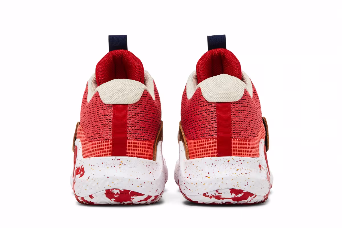 Nike KD Trey 5 X University Red Metallic Gold, view 7