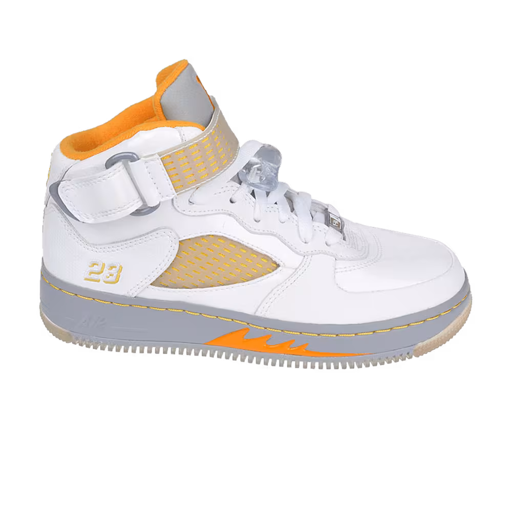 Air Jordan Force 5 GS White Orange Peel