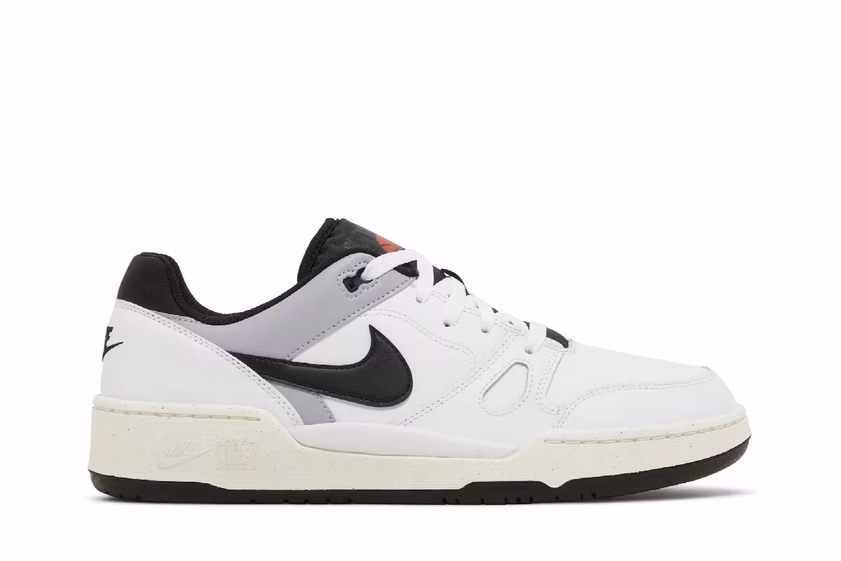 Nike Full Force Low White Black, view 2