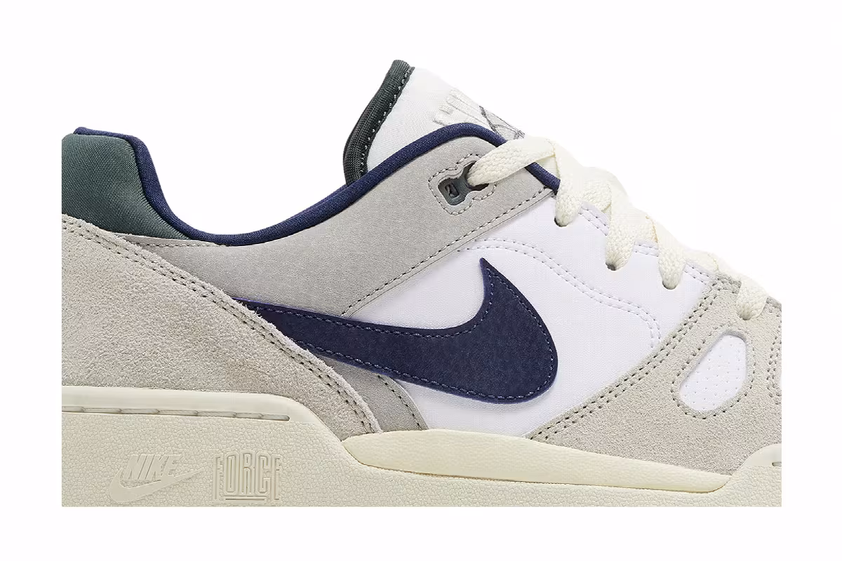 Nike Full Force Low White Navy Teal, view 3