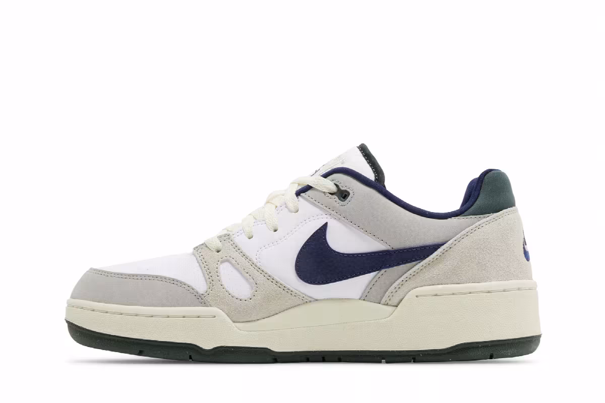 Nike Full Force Low White Navy Teal, view 4