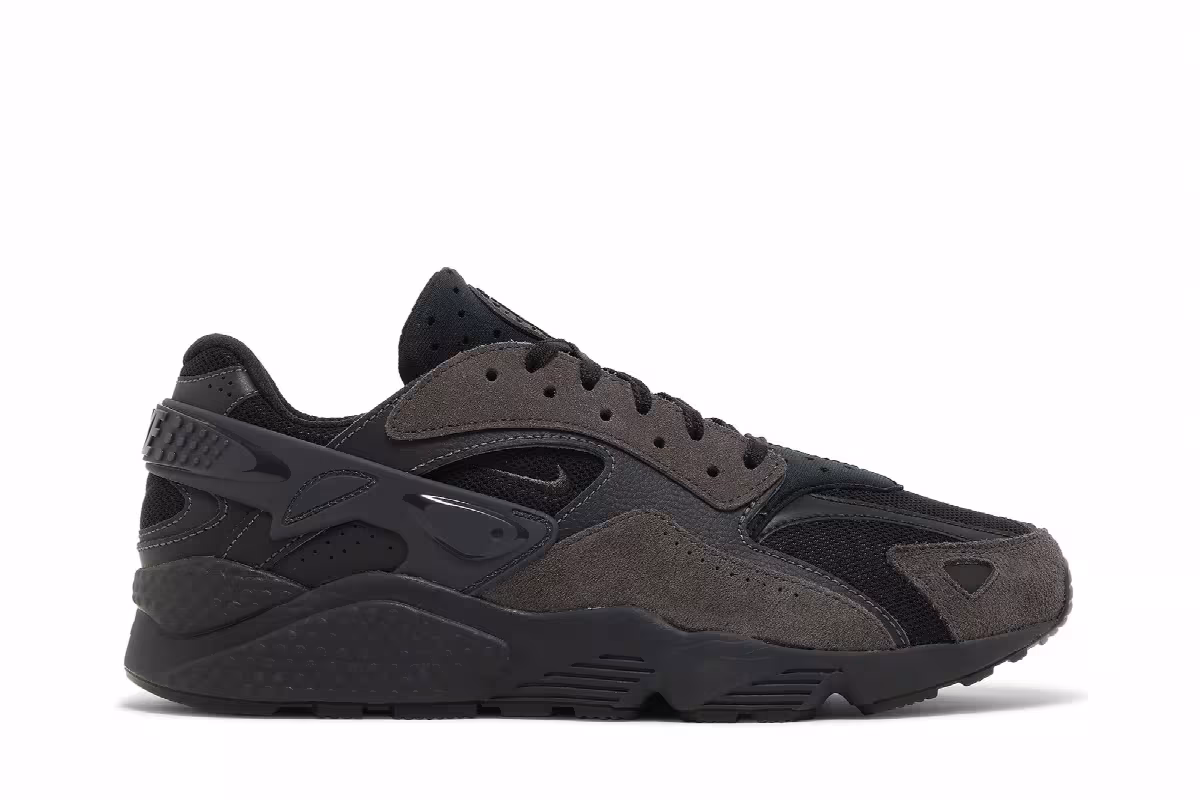 Nike Men's Air Huarache Runner Black Anthracite, view 2