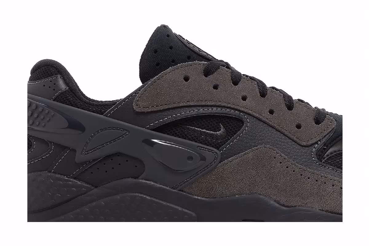 Nike Men's Air Huarache Runner Black Anthracite, view 3