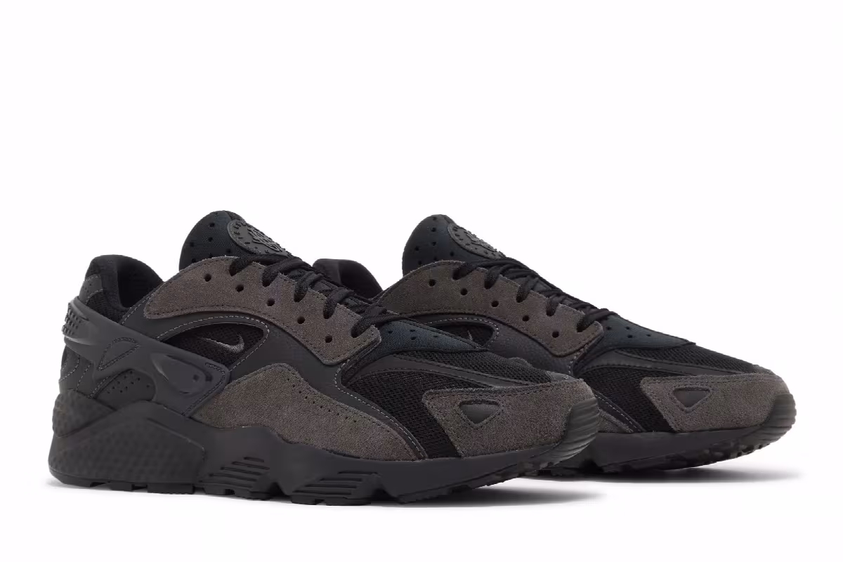 Nike Men's Air Huarache Runner Black Anthracite, view 9